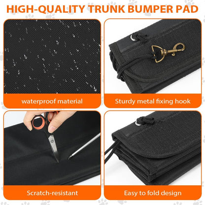 Flintronic Large Rear Bumper Protector for Cars, 38 x 25 Inch Foldable Car Rear Bumper Protector Guard, Universal Bumper Protector, Prevents Scratches During SUV, Truck, Van Loading and Unloading