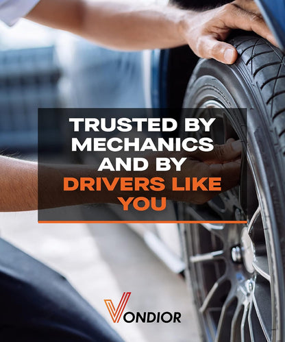 Tire Pressure Gauge - (0-60 PSI) Heavy Duty, Certified ANSI Accurate with Large 2 Inch Easy to Read Glow Dial, Low - High Air Pressure Gauge. Tire Gauge for Car and Trucks Tires by Vondior
