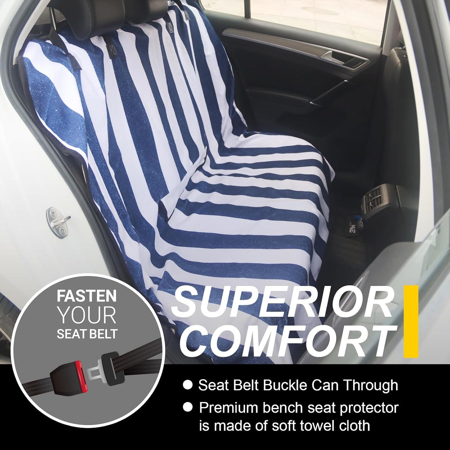 Car Seat Cover Protector Front Seats,for Gym Workout,Running,Swimming,Beach and Hiking,Waterproof Sweat Towel Bucket Seat Covers for Cars SUV Trucks (Black, 1Pcs)