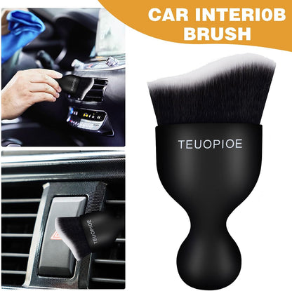 Car Interior Cleaning Brush, Car Duster Interior,Car Detailing Brush Dusting Brush,Car Interior Cleaning Tool, Auto Soft Hair Car Brush,Auto Interior Dust Brush for Air Vents(Brown)