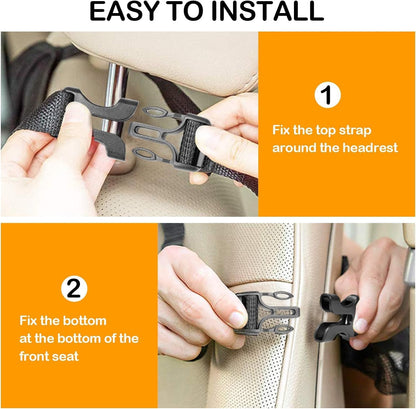 2Pack Car Seat Back Organizer, Kick Mats Backseat Car Storage with Touch Screen Tablet Holder, Waterproof Car Back Seat Protector for Kids, Vehicle Back Seat Organizer for Travel Accessories