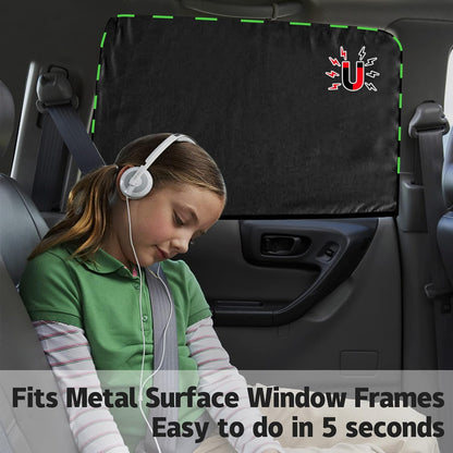 ZATOOTO Suede Car Window Shades 4PCS - Car Window Covers for Ultimate Privacy, UV Protection, and Heat Insulation, Side Window Sun Shade Perfect for Camping, Travel, Baby Safety, and Daily Use