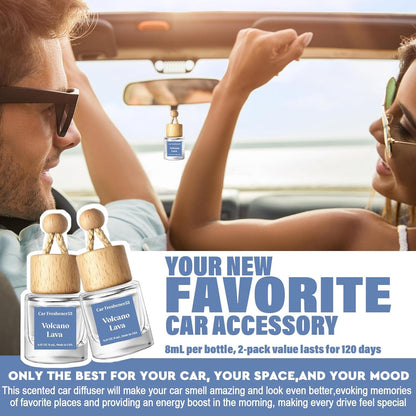 HoogaLife Car Air Freshener Diffuser 2 Pack Hanging Air Freshener Diffuser - Vanilla Cream Fragrance Oil Air D iffuser for Car, 45+ days Long Lasting Fragrance Made in USA C ar Air Fresheners (V54)