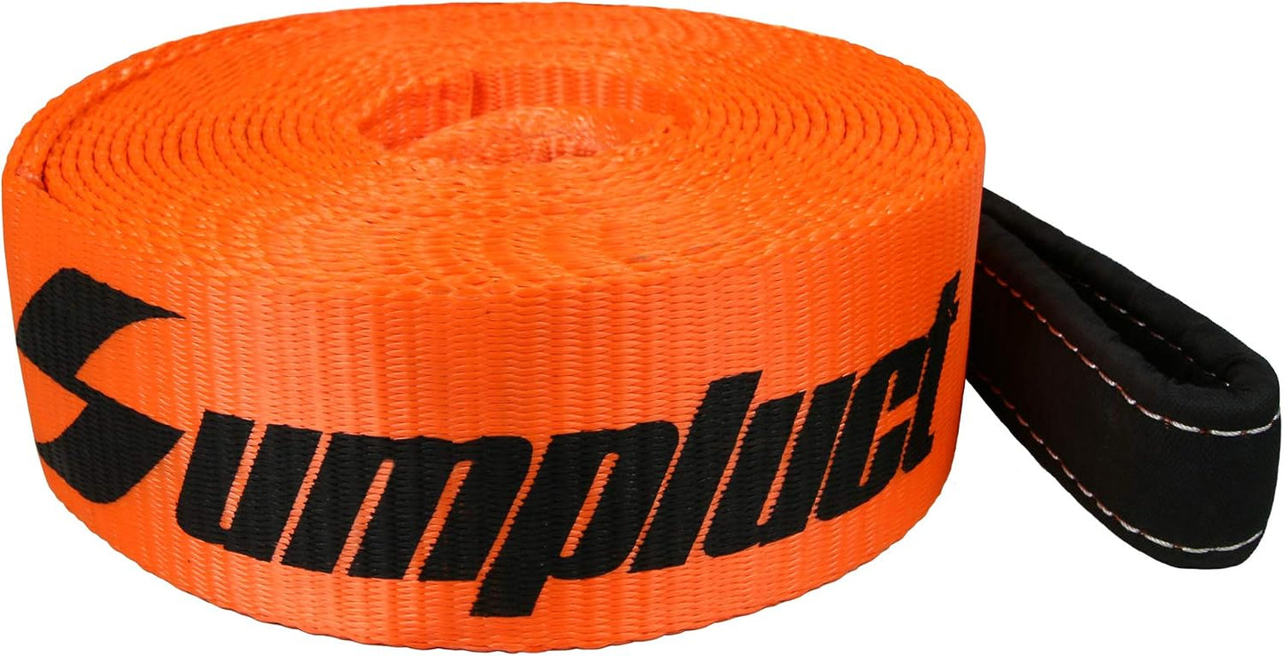 Recovery Tow Strap 2in X 20ft Heavy Duty 20,000 lbs Break Strength, Use for Emergency Towing Rope, Tree Saver, Winch Extension, Triple Reinforced Loops, Protective Sleeves,Car Accessories