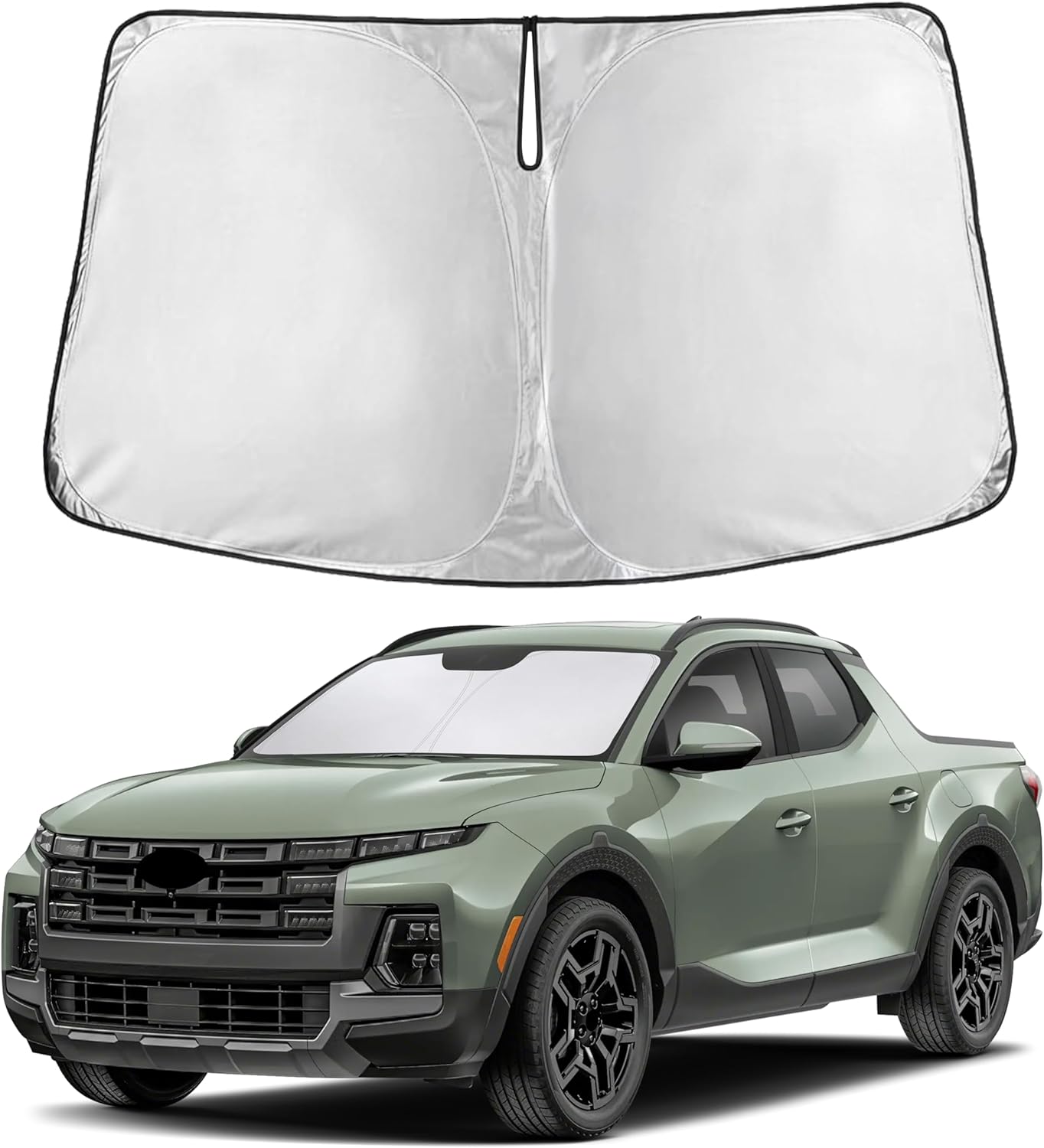 EcoNour Car Windshield Sun Shade | 2025 Upgraded Innovative No-Light-Pass Technology for Maximum Coverage | Foldable Sun Shade Keeps Your Vehicle Cool | Must-Have Car Accessories | Small (59" x 29") - Colors N