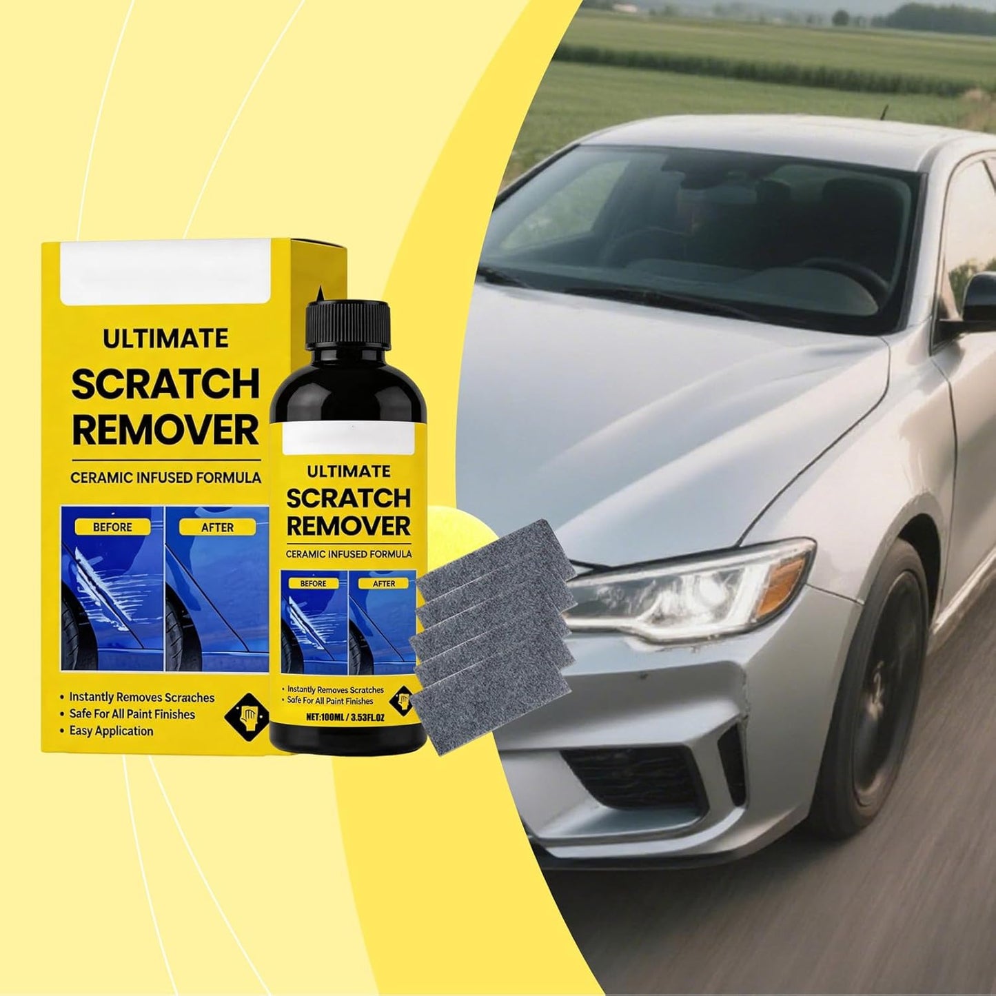 NanoPolix Scratch Remover, 3.53 Fl Oz Nanopolix Ultimate Scratch Remover, Plastic Polish Scratchs Removers, Car Scratchs Repair Paste Deep Scratch (1pcs)