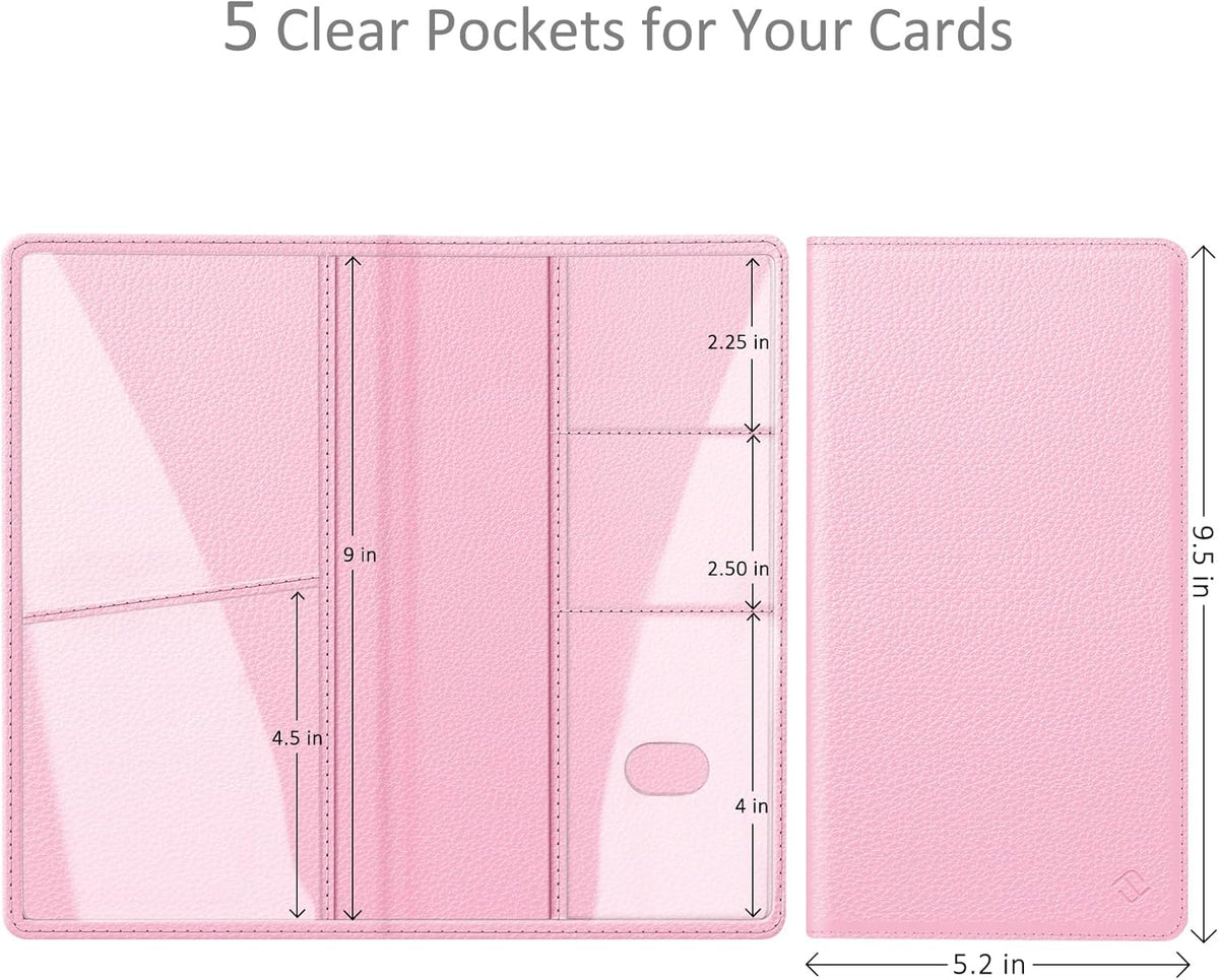 FINPAC Car Registration and Insurance Card Holder, Vehicle Glove Box Card Organizer Wallet Automobile Accessories for License