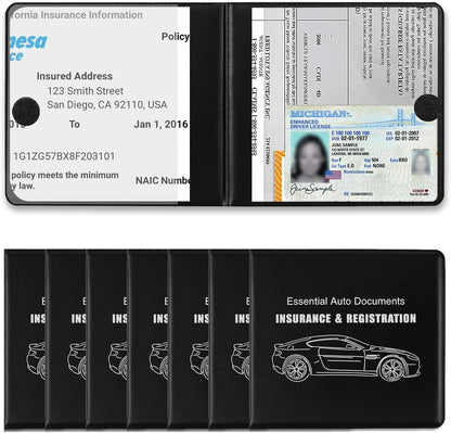 REGUICORP Registration and Holder, 4-Pack and Registration, Auto Essential Holder, Interior Accessories Fit Most, Trucks and SUVs, Men & Women