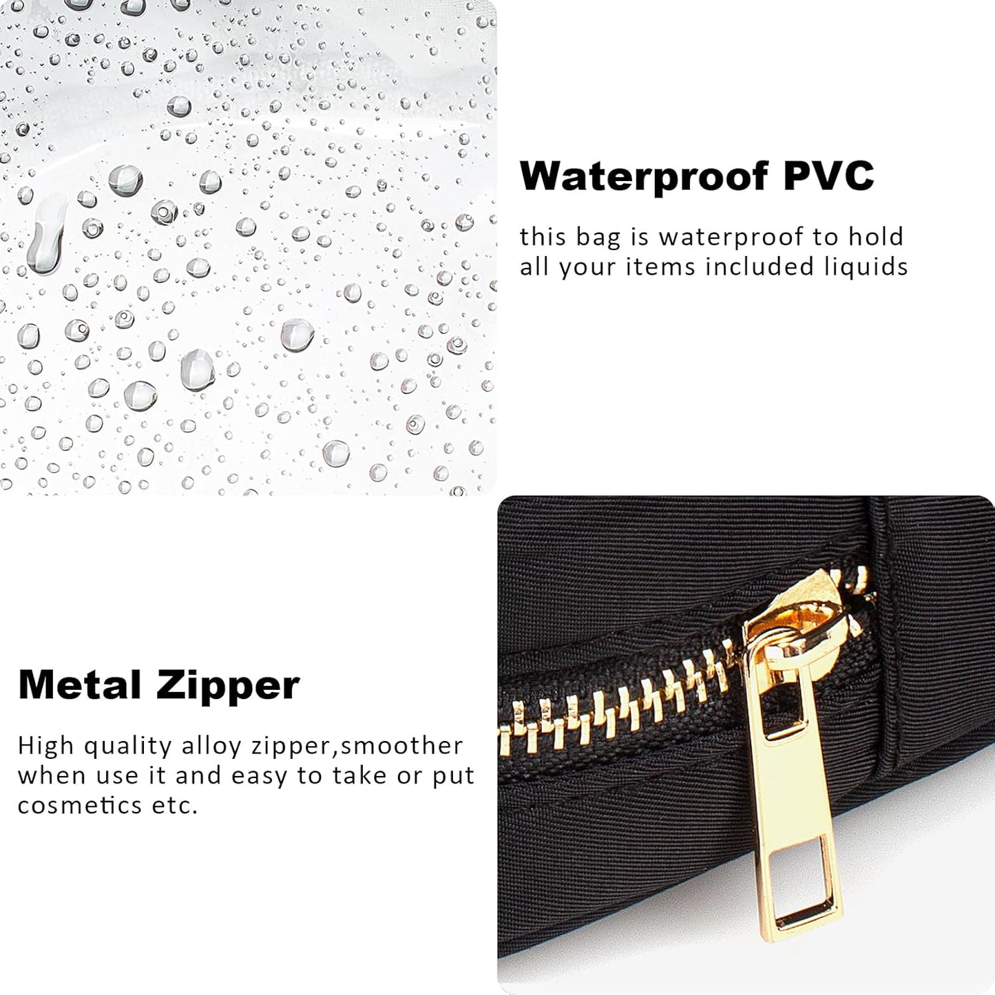 Small Clear Makeup Bag for Purse Small Cosmetic Bag Travel Size Toiletry Bags Cute Travel Makeup Bag,Coin Purse,Car Asscessories Organizer Storage Travel Essentials for Women Girls(Clear-Beige)