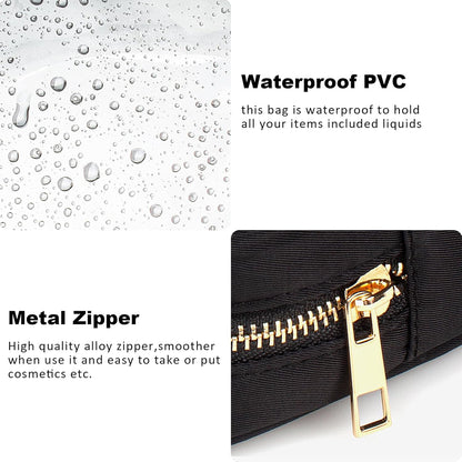 Small Clear Makeup Bag for Purse Small Cosmetic Bag Travel Size Toiletry Bags Cute Travel Makeup Bag,Coin Purse,Car Asscessories Organizer Storage Travel Essentials for Women Girls(Clear-Beige)