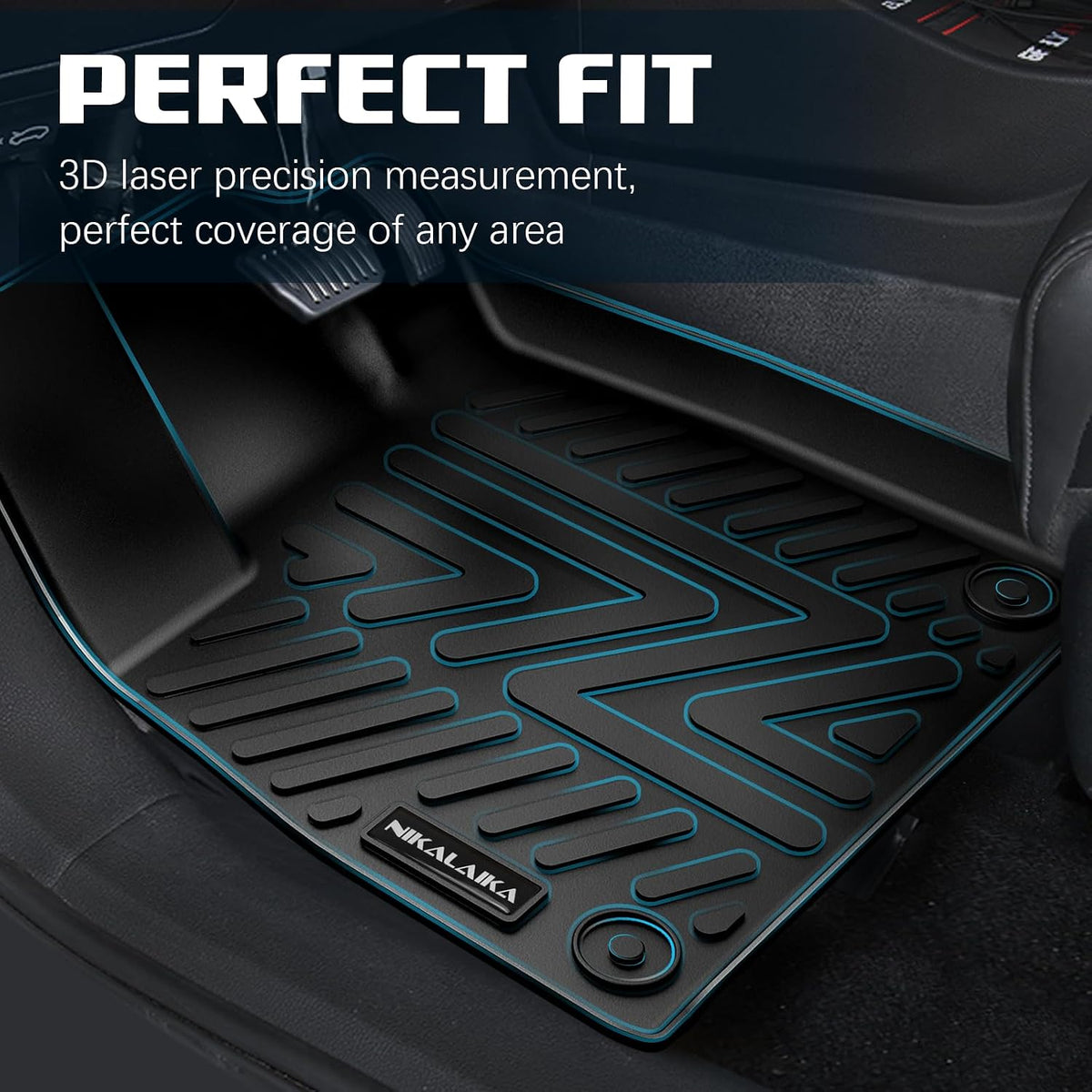 Floor Mats & Cargo Liner & Backrest Mat for 2024 2025 2026 Chevrolet/Chevy Trax All Weather Protection TPE Rubber Full Set Automotive Floor Liners Accessories, Odorless Anti-Slip, Black