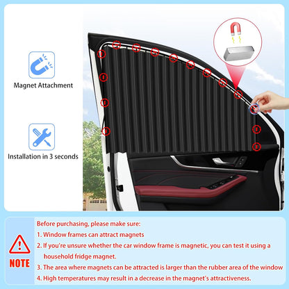 ZATOOTO Suede Car Window Shades 4PCS - Car Window Covers for Ultimate Privacy, UV Protection, and Heat Insulation, Side Window Sun Shade Perfect for Camping, Travel, Baby Safety, and Daily Use
