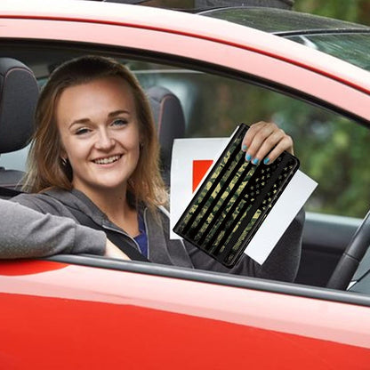 Car Registration and Insurance Holder, Leather Car Glove Box Organizer, Cool Car Accessories for ID, Driver's License Cards & Essential Document, business cards, Men&Women, Retro Audio Cassette