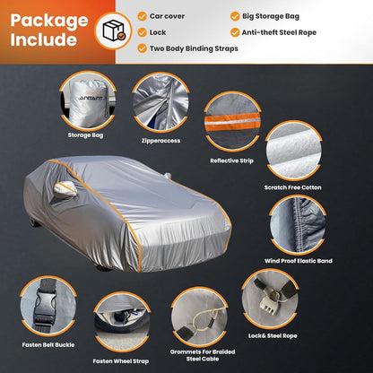 Waterproof Sport Car Cover, Super Lightweight Small Outdoor Car Cover Rain Car Covers for Automobiles All Weather Waterproof Fit Coupe 163" to 178"