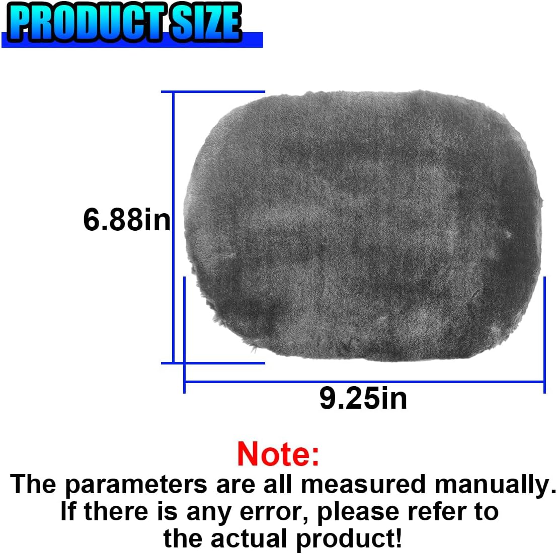 2PCS Car Wash Mitt, Soft Plush Non-Scratch Auto Dust Cleaning Pad, High-Density Car Washing Gloves, Universal Vehicle Exterior & Interior Detailing Supplies for Cars, Trucks, SUVs(Gray)
