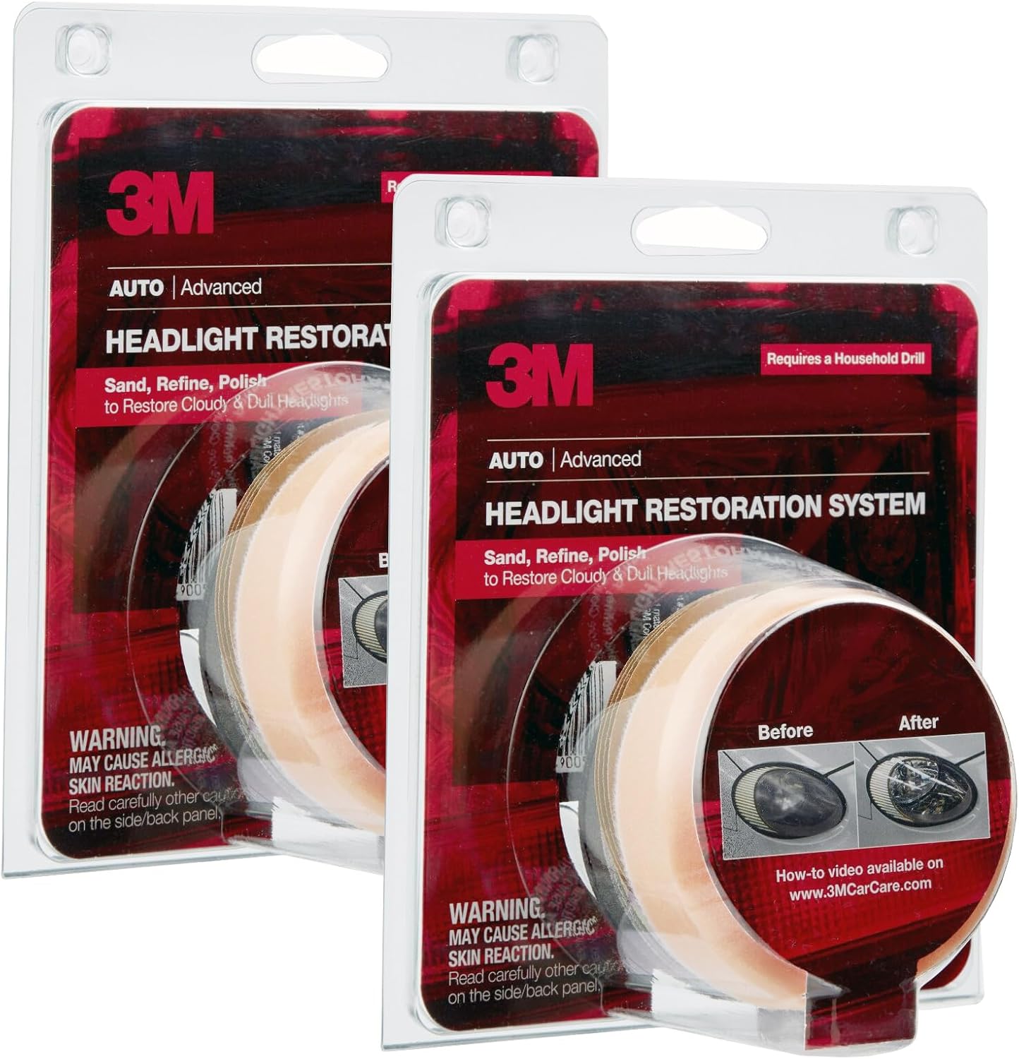 3M Headlight Lens Restoration System, 39008, 1 Kit