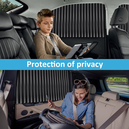 XCBYT Magnetic Car Side Window Shades 4 Pack, 100% Blackout Privacy | Blackout privacy for camping, naps & work. Keeps your car cool. Fits steel frames only, measure first. Handle magnets gently