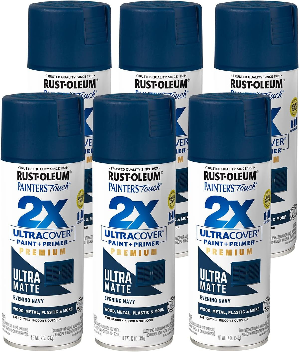 Rust-Oleum 334029 Painter's Touch 2X Ultra Cover Spray Paint, 12 oz, Gloss Clear - Colors B