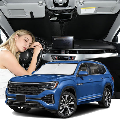 for Toyota Tacoma 2016-2023 2024 2025 2026 Sun Shade Sunshade Windshield Cover - 4 Layers Front Window Shade Custom Fit Tacoma 2Dr 4Dr Pickup Sun Visor 240T Shade Blocks UV Rays Car Accessories - Colors D
