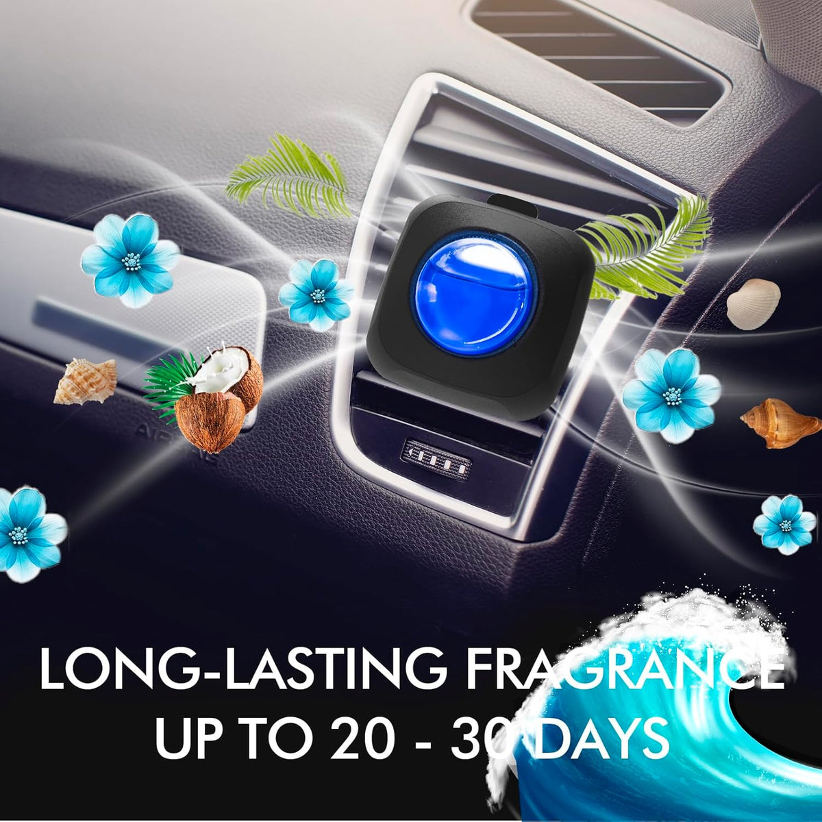 Car Air Fresheners, 6 Pack, Citrus, Car Fresheners Vent Clips, Long Lasting Air Freshener, Car Refresher for Men Women