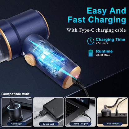 KMM Handheld Car Vacuum Cleaner, 9000Pa Vacuum Cleaner and Air Duster, 120W High Power Hand Held Vacuum with LED Light and Multi-Nozzles for Car, Home, Office, Pet