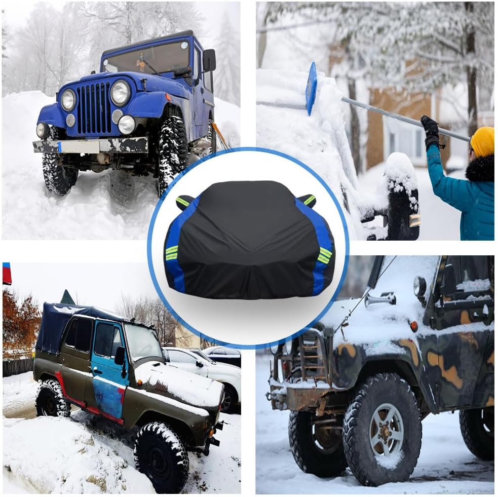 Avecrew Car Cover Waterproof All Weather for Automobiles, Outdoor Heavy Duty Full Exterior Covers for Sedan(194"-208")