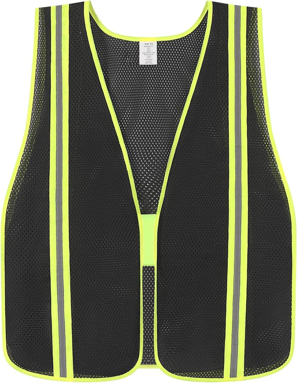 High Visibility Reflective Safety Vest for Men Women Class 2 Hi Vis Mesh Fabric Safety Work Jacket with Elastic Band