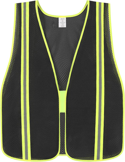 High Visibility Reflective Safety Vest for Men Women Class 2 Hi Vis Mesh Fabric Safety Work Jacket with Elastic Band