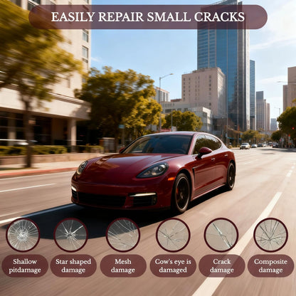 Windshield Repair Kit, 2026 Latest Car Windshield Crack Repair Kit, 5Min Quick-Repair, 2 Bottles Nano Glass Repair Liquid,Fix Bullseye & Star Cracks. All Crack Types Windshield Repair Kit