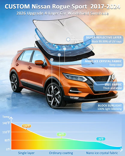 for Toyota Tacoma 2016-2023 2024 2025 2026 Sun Shade Sunshade Windshield Cover - 4 Layers Front Window Shade Custom Fit Tacoma 2Dr 4Dr Pickup Sun Visor 240T Shade Blocks UV Rays Car Accessories - Colors D