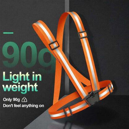 2 Packs Reflective Vest Running Gear, High Visibility Reflective Running Gear Adjustable Elastic Safety Vest for Night Jogging, Biking, Walking or Dog Walking, Running Vest for Men Women Children