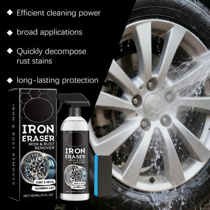 Iron Eraser Rust Remover Spray, 2026 New Iron Powder Instant Remover, Professional Fast-Acting Rust and Brake Dust Remover for Automotive Surface (1)