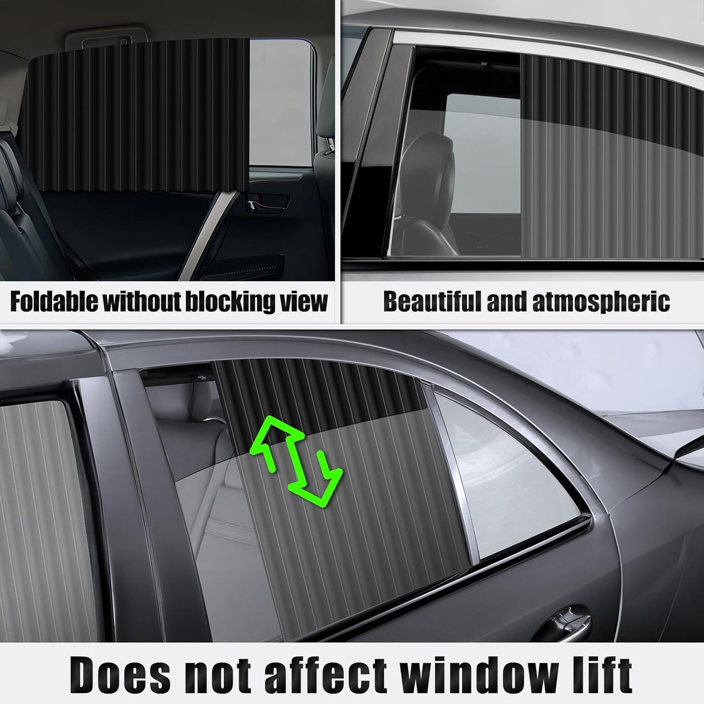 XCBYT Magnetic Car Side Window Shades 4 Pack, 100% Blackout Privacy | Blackout privacy for camping, naps & work. Keeps your car cool. Fits steel frames only, measure first. Handle magnets gently