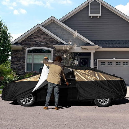 Titan Premium Multi-Layer PEVA Car Cover for Compact SUV 170-187". Waterproof, UV Protection, Anti-Scratch Protective Lining, Driver-Side Zippered Opening. Fits Rav4, Rogue, CR-V and More.