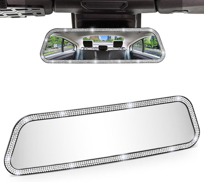 JOYTUTUS Rearview Mirror, 12 Inch Panoramic Interior Clip-on Wide Angle Convex Universal Rear View Mirror to Reduce Blind Spot Effectively for More Car SUV Trucks -Clear