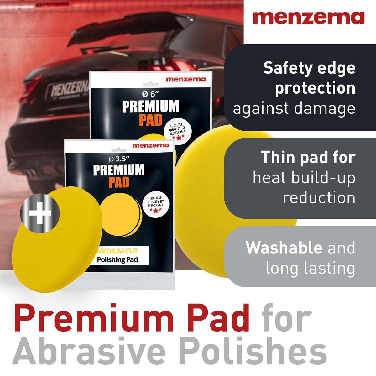 menzerna One-Step Polish 3in1 I Medium Cut Polish with High Gloss Finish & Seal in One I Buffing & Polishing Compound for Car Maintenance I Swirls, Holograms & Scratches I Car Body Repair I 8 fl oz.