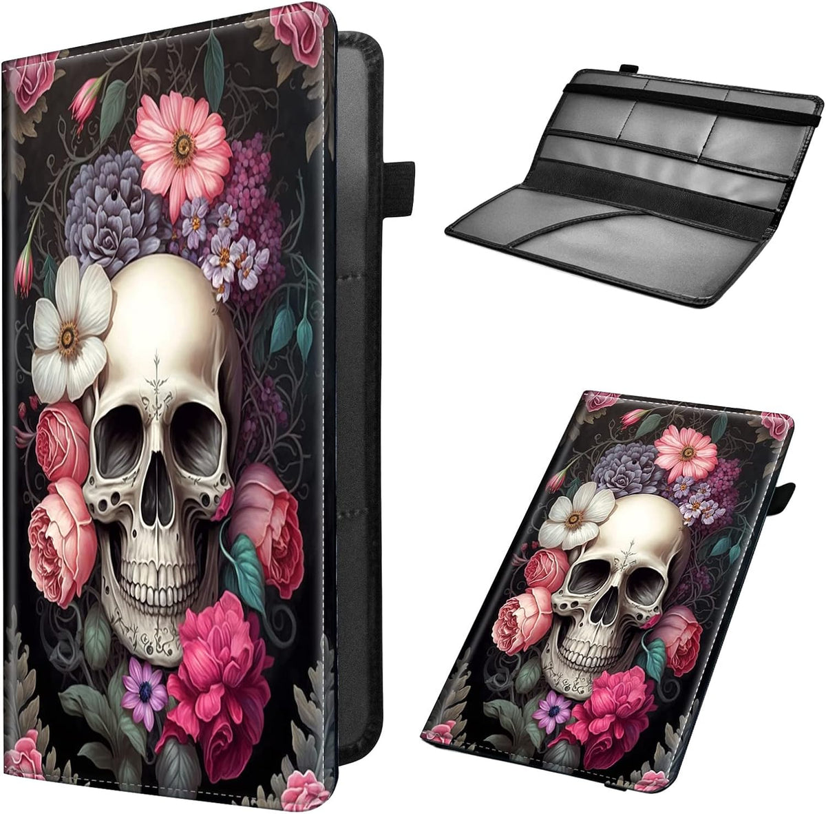 Car Registration and Insurance Holder, Leather Car Glove Box Organizer, Cool Car Accessories for ID, Driver's License Cards & Essential Document, business cards, Men&Women, Retro Audio Cassette