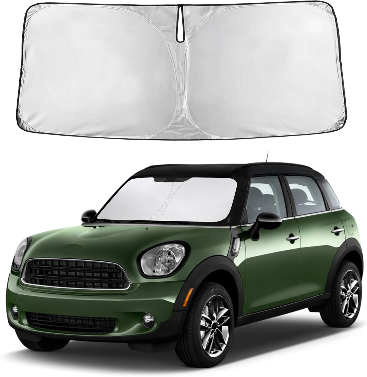 EcoNour Car Windshield Sun Shade | 2025 Upgraded Innovative No-Light-Pass Technology for Maximum Coverage | Foldable Sun Shade Keeps Your Vehicle Cool | Must-Have Car Accessories | Small (59" x 29") - Colors C