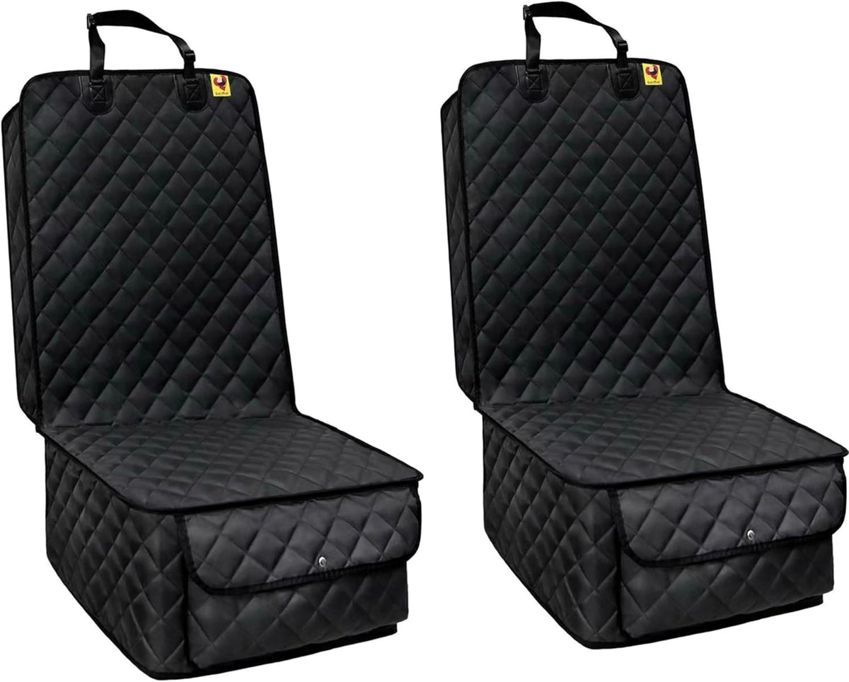 Bark Lover Deluxe Dog Seat Cover for Front Seat-More Durable Waterproof Front Seat Protector, High Heat Resistant and Nonslip Front Seat Cover for Dogs Kids, Universal Size (Black,1 Pack)