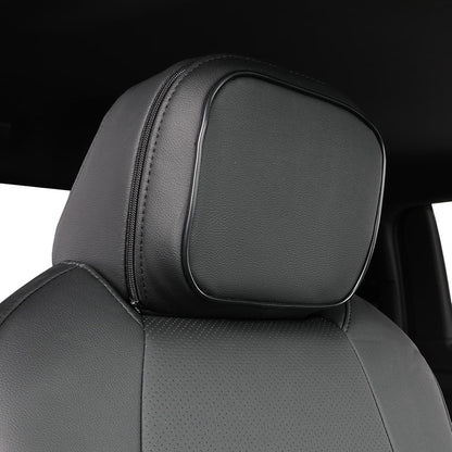 EKR Tacoma Car Seat Covers Custom Fit for Toyota Tacoma (Petrol) 2024 2025 2026 DoubleCab/CrewCab SR/SR5/TRD Sport/TRD Off-Road/Limited -Truck Seat Covers Full Set,Faux Leather(Black)