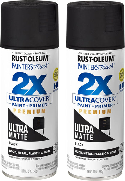 Rust-Oleum 334029 Painter's Touch 2X Ultra Cover Spray Paint, 12 oz, Gloss Clear - Colors D