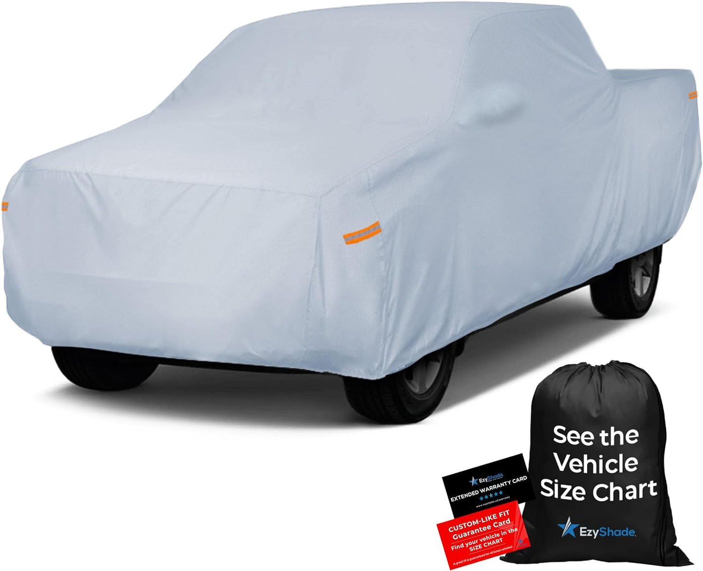 EzyShade 10-Layer Car Cover Waterproof All Weather - See Vehicle Size-Chart - Car Covers for Automobiles & Car Snow Cover - Full Exterior Covers - Winter Rain Sun SUV Sedan. Size A4 (See SizeChart)