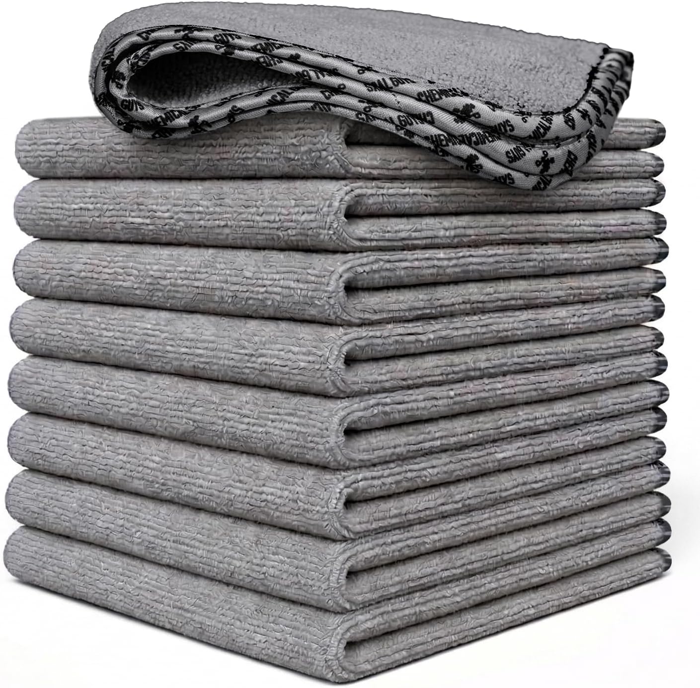 Chemical Guys AllSwipe Multi-Purpose Microfiber Towels for Cars Microfiber Cleaning Cloth Gray Drying Towels Car Detailing for Wash Interior and Glass, 14 x 12 Inch - 6 Pack