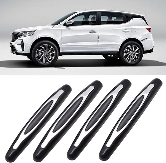 4 Pcs Car Door Edge Guards Car Side Door Protector Suitable for Various Car Pads Door Shock Absorbers-White