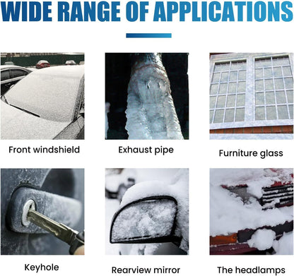 De - Icer for Car Windshield Defroster, Window Snow Spray, Deicing Spray, Melting Spray, Deicer for Car Windshield, Winter Car Essentials, Fast Ice & Snow Melting Spray 60ml (2pcs)