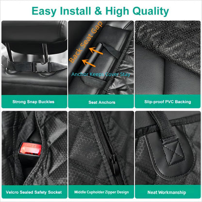 ANOSOSPECIAL Dog Car Seat Cover for Back Seat Cover,Non Stick Fur Rear Seat Protector for Pet,Nonslip Waterproof Durable Universal Fit Interior Backseat Covers for Auto Van SUV