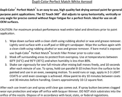 Dupli-Color EBCL01257 Clear Perfect Match Automotive Top Coat - 8 oz. Aerosol - Colors A