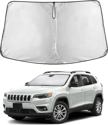 EcoNour Car Windshield Sun Shade | 2025 Upgraded Innovative No-Light-Pass Technology for Maximum Coverage | Foldable Sun Shade Keeps Your Vehicle Cool | Must-Have Car Accessories | Small (59" x 29") - Colors F