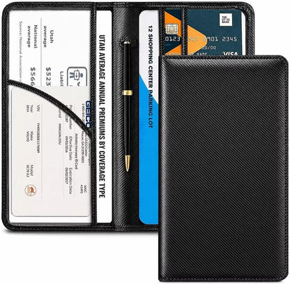 CoBak Car Registration and Insurance Holder - Vehicle Glove Box Car Organizer,Auto Truck Comparment Accessories Case with Magnetic Closure for Driver License,Cards - Colors B