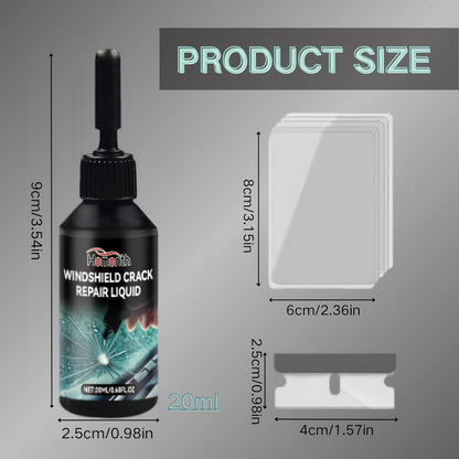 Windshield Crack Repair Kit, 2025 New Premium Windshield Repair Kit, Quick Glass Repair Liquid, for Windshields, Windows, Mirrors and All Glass Crack Types（2pcs）